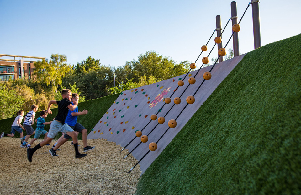 Artificial Grass Surfacing on Commercial Playground 